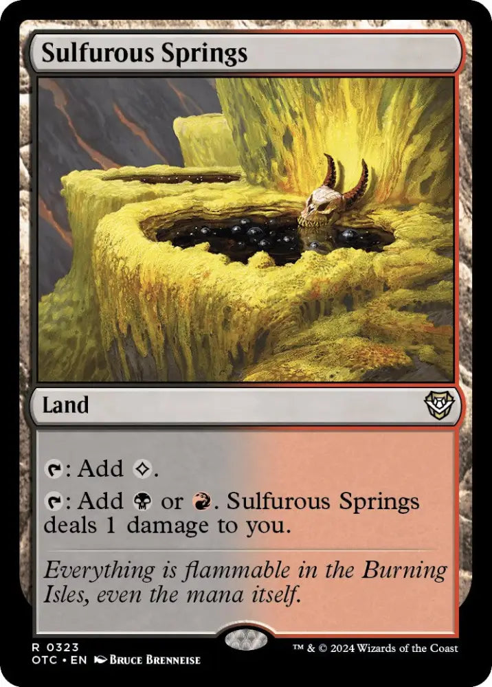 Sulfurous Springs [Outlaws of Thunder Junction Commander] - MTG Single