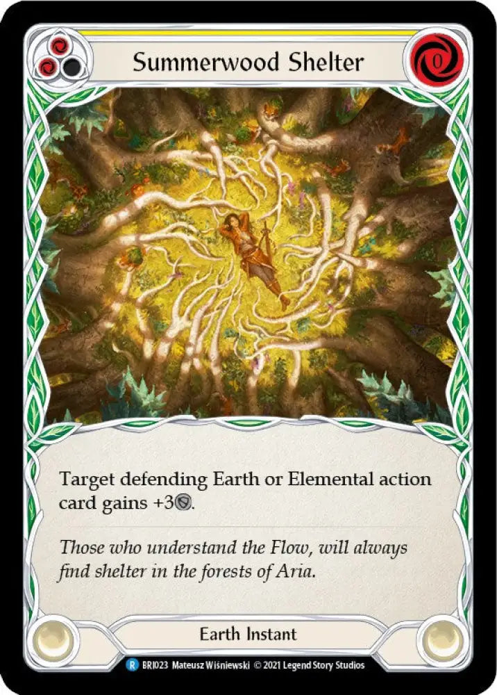 Summerwood Shelter (Yellow) [Tales of Aria Blitz Deck] 1st Edition Normal - Flesh And Blood Single