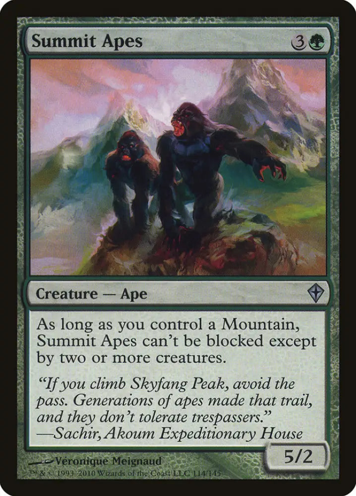 Summit Apes [Worldwake] - MTG Single