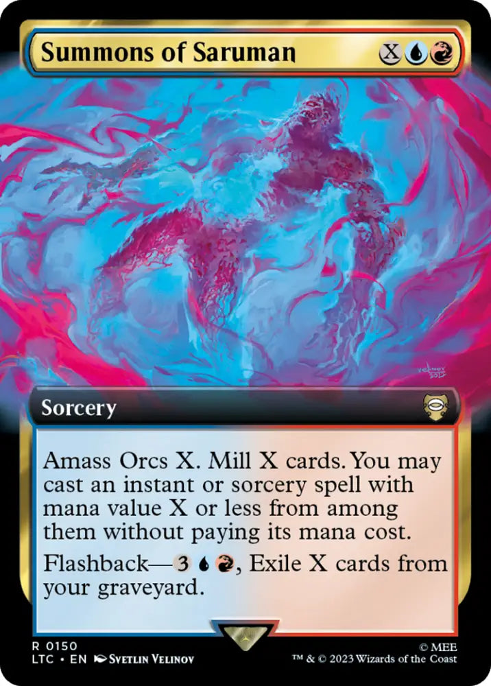 Summons of Saruman (Extended Art) [The Lord of the Rings: Tales of Middle-Earth Commander] - MTG Single