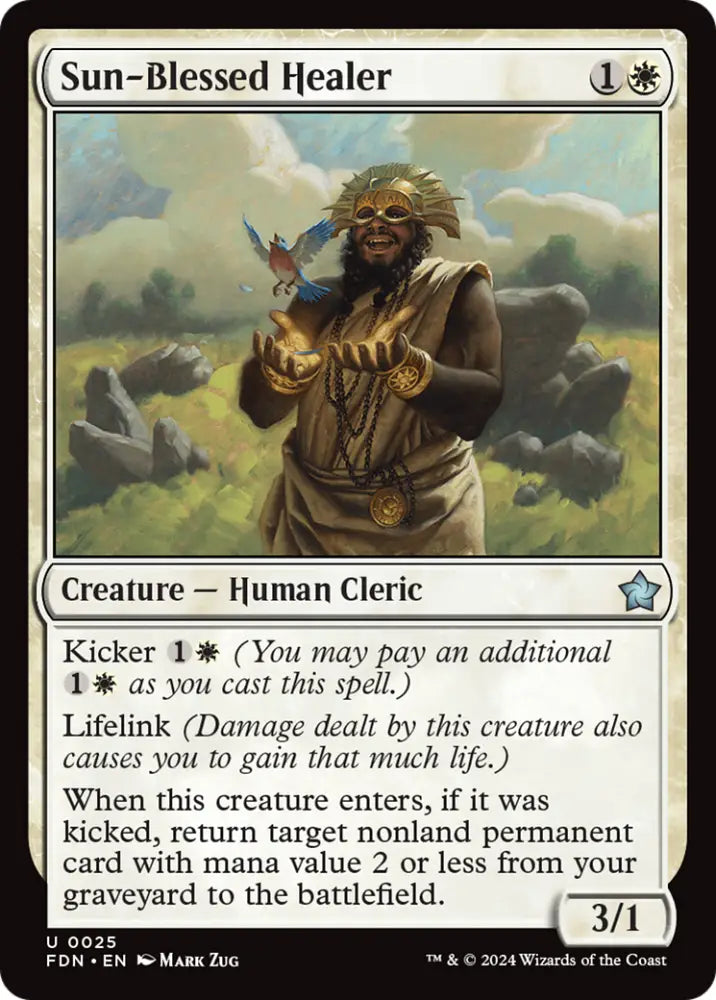 Sun-Blessed Healer [Foundations] - MTG Single