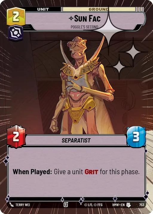 Sun Fac - Poggle's Second (Hyperspace Foil) (753) [Homeworlds]