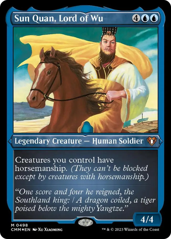 Sun Quan Lord of Wu (Foil Etched) [Commander Masters] - MTG Single