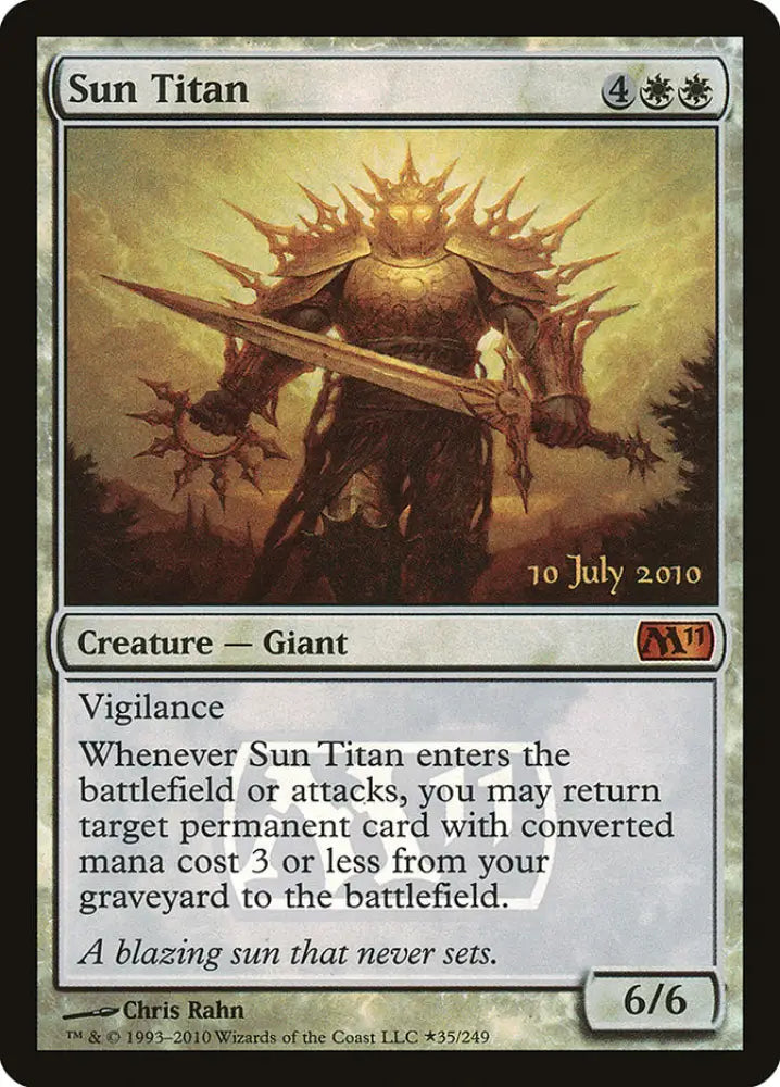 Sun Titan [Magic 2011 Prerelease Promos] - MTG Single