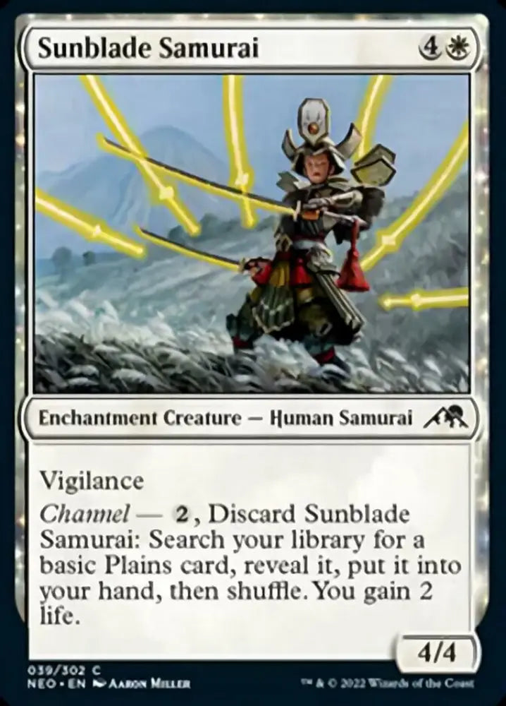 Sunblade Samurai [Kamigawa: Neon Dynasty] - MTG Single