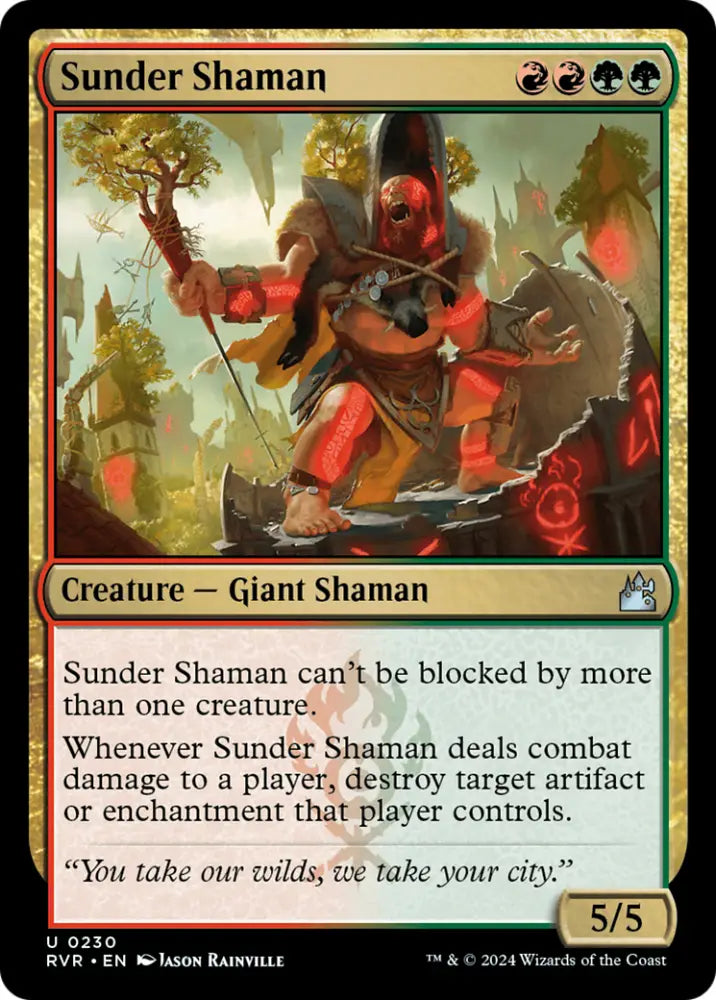 Sunder Shaman [Ravnica Remastered] - MTG Single