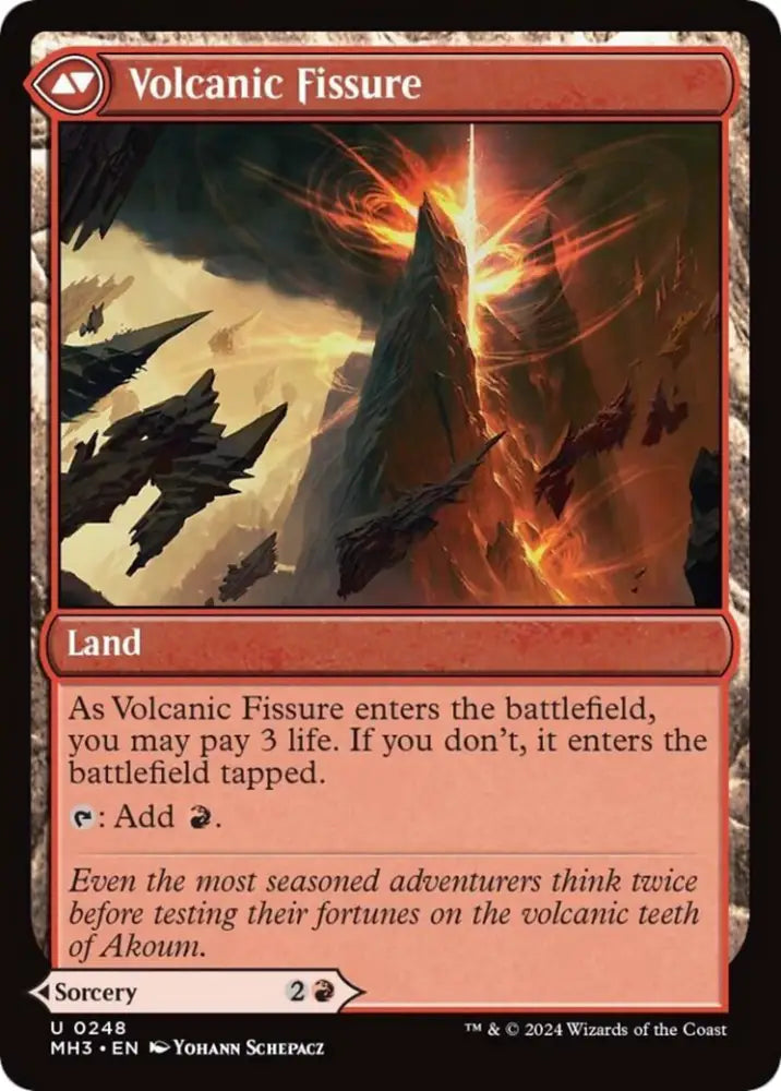 Sundering Eruption // Volcanic Fissure [Modern Horizons 3] - MTG Single