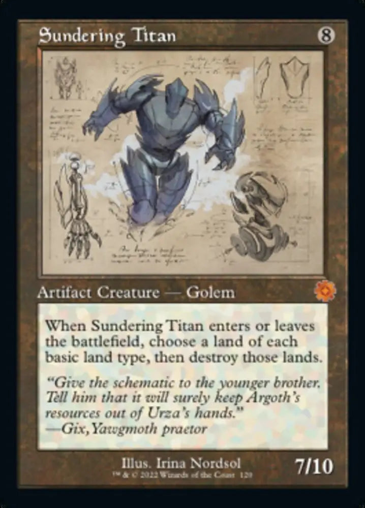 Sundering Titan (Retro Schematic) [The Brothers’ War Retro Artifacts] - MTG Single