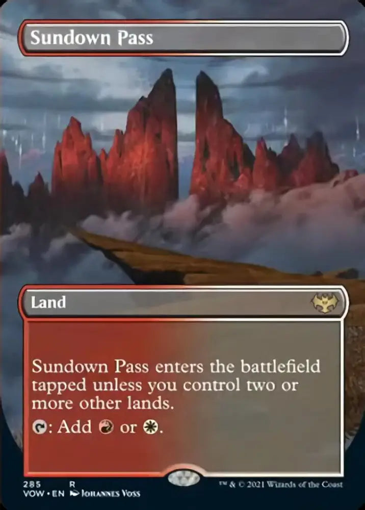 Sundown Pass (Borderless Alternate Art) [Innistrad: Crimson Vow] - MTG Single