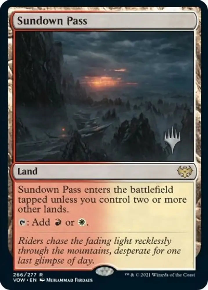 Sundown Pass (Promo Pack) [Innistrad: Crimson Vow Promos] - MTG Single