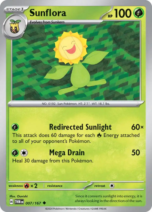 Sunflora (007/167) [Scarlet & Violet: Twilight Masquerade] - Pokemon Single