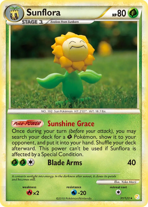 Sunflora (31/123) [HeartGold & SoulSilver: Base Set] - Pokemon Single