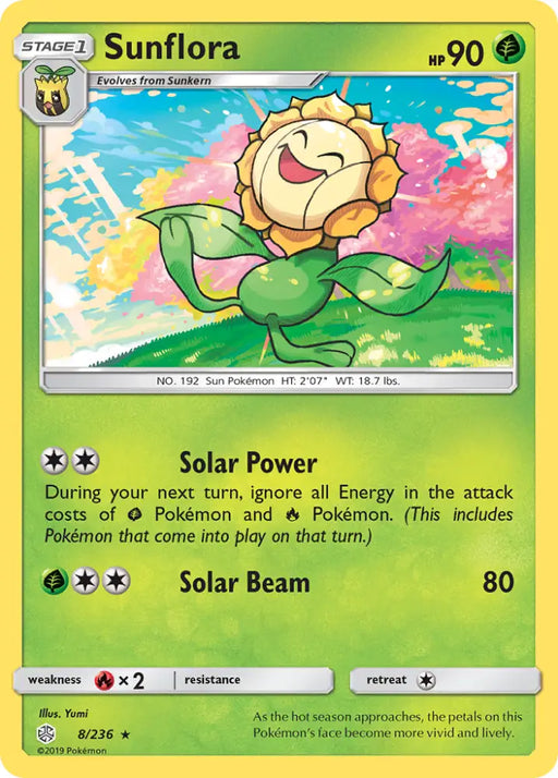 Sunflora (8/236) [Sun & Moon: Cosmic Eclipse] - Pokemon Single