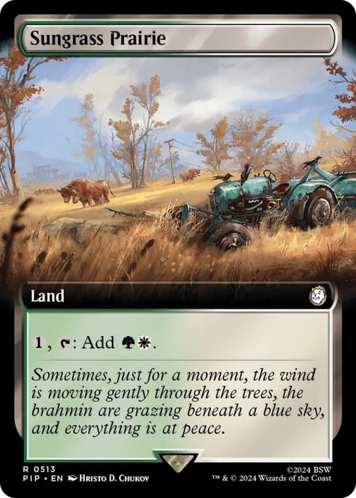 Sungrass Prairie (Extended Art) [Fallout] - MTG Single