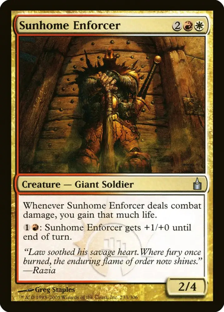 Sunhome Enforcer [Ravnica: City of Guilds] - MTG Single