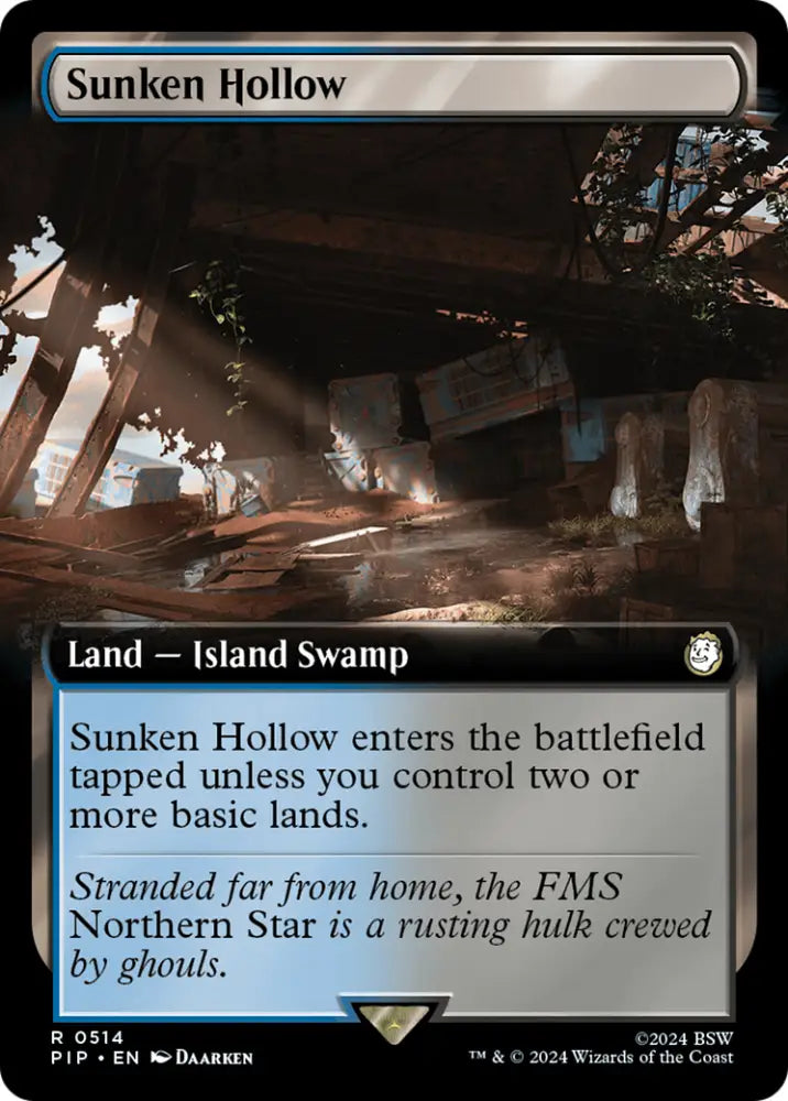 Sunken Hollow (Extended Art) [Fallout] - MTG Single