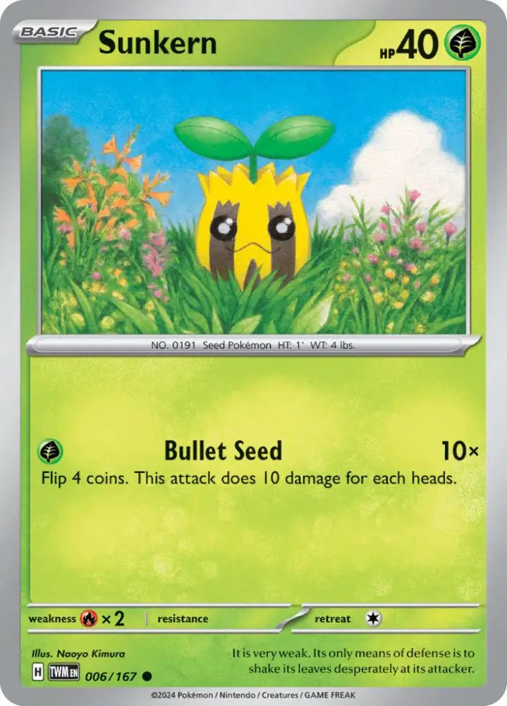Sunkern (006/167) [Scarlet & Violet: Twilight Masquerade] - Pokemon Single