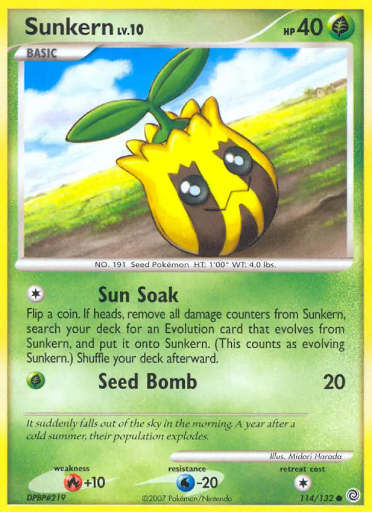 Sunkern (114/132) [Diamond & Pearl: Secret Wonders] - Pokemon Single