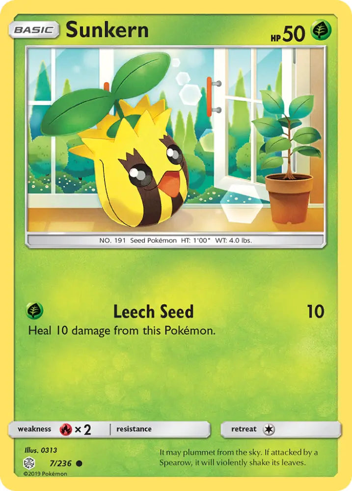 Sunkern (7/236) [Sun & Moon: Cosmic Eclipse] - Pokemon Single