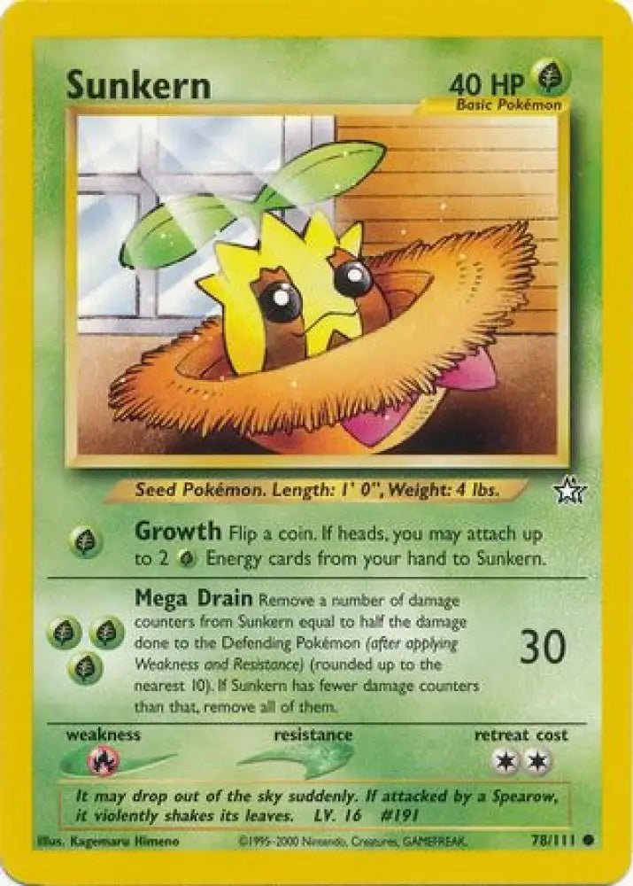 Sunkern (78/111) [Neo Genesis Unlimited] - Pokemon Single