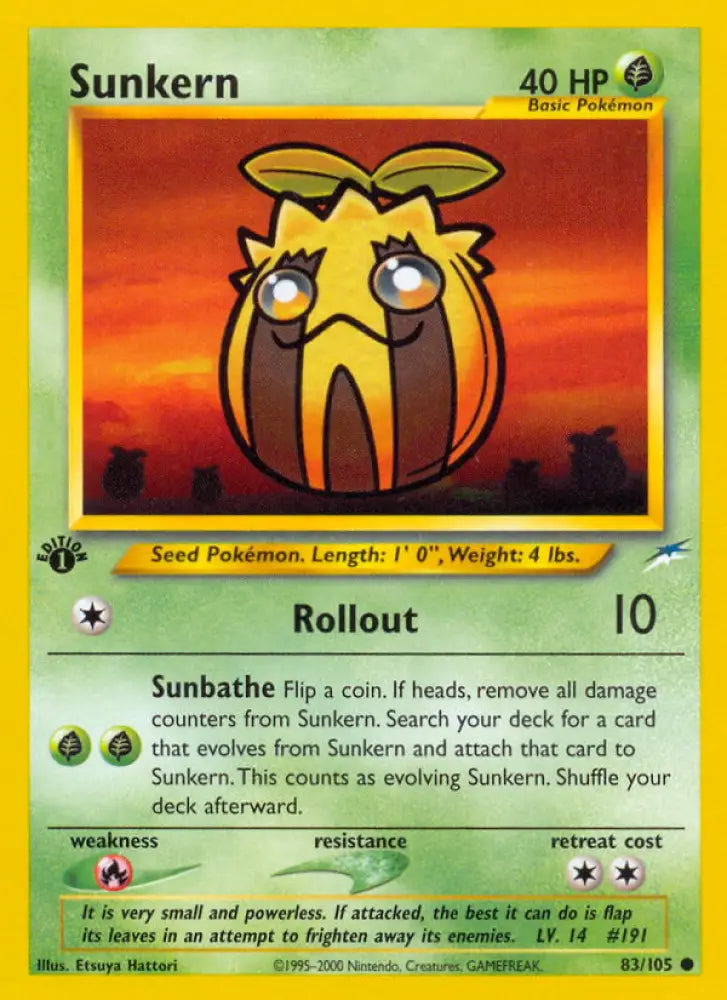 Sunkern (83/105) [Neo Destiny 1st Edition] - Pokemon Single