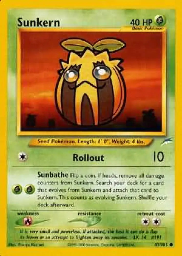 Sunkern (83/105) [Neo Destiny Unlimited] - Pokemon Single