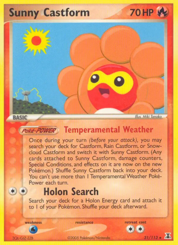 Sunny Castform (31/113) [EX: Delta Species] - Pokemon Single