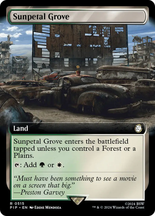 Sunpetal Grove (Extended Art) [Fallout] - MTG Single