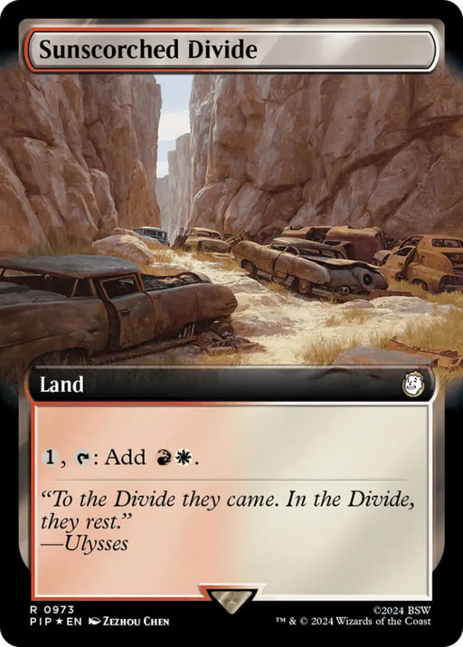 Sunscorched Divide (Extended Art) (Surge Foil) [Fallout] - MTG Single