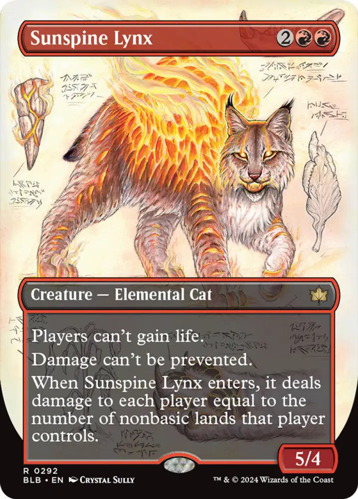 Sunspine Lynx (Borderless) [Bloomburrow] - MTG Single