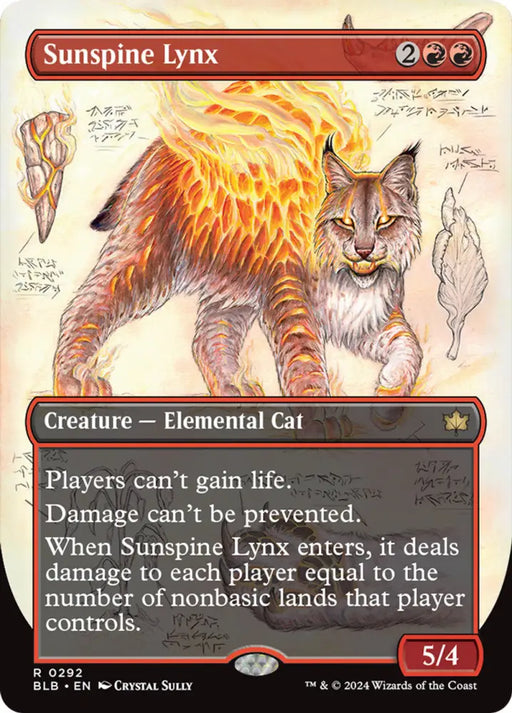 Sunspine Lynx (Borderless) [Bloomburrow] - MTG Single