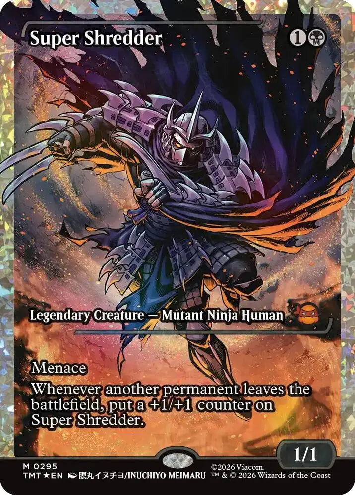 Super Shredder (Showcase) (Fracture Foil) (295) [Teenage Mutant Ninja Turtles]