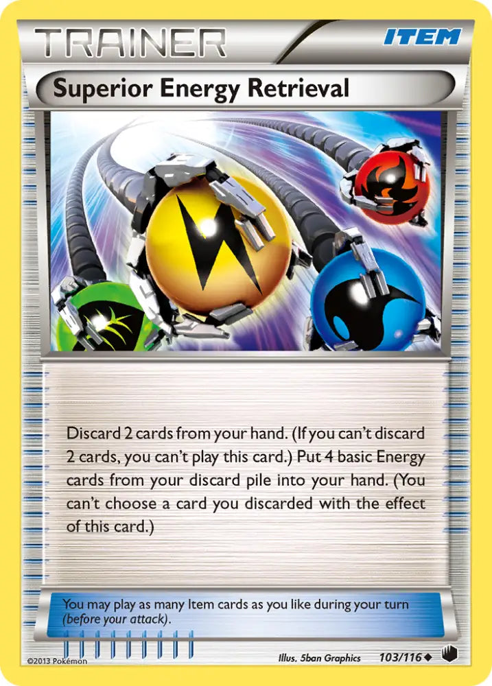 Superior Energy Retrieval (103/116) [Black & White: Plasma Freeze] - Pokemon Single