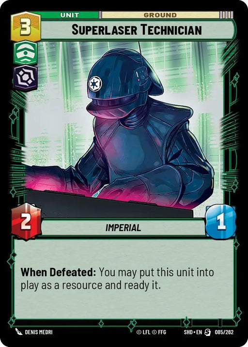 Superlaser Technician (085/262) [Shadows of the Galaxy] - Star Wars: Unlimited Single