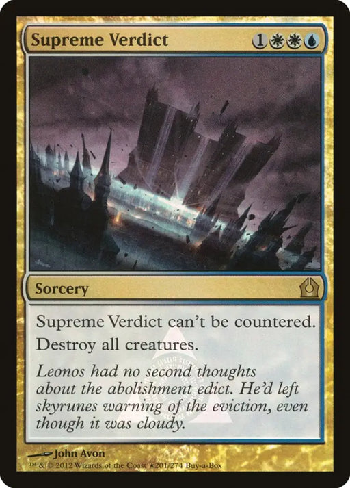 Supreme Verdict (Buy-A-Box) [Return to Ravnica Promos] - MTG Single