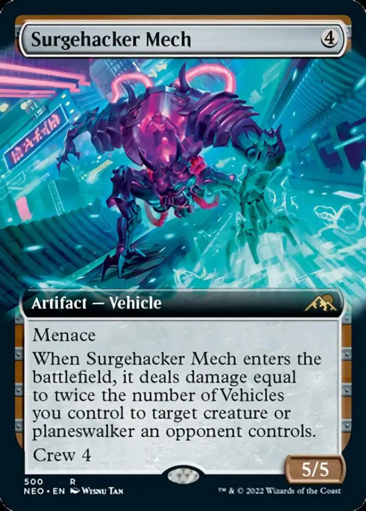 Surgehacker Mech (Extended Art) [Kamigawa: Neon Dynasty] - MTG Single