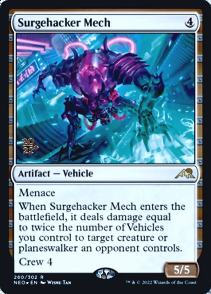 Surgehacker Mech [Kamigawa: Neon Dynasty Prerelease Promos] - MTG Single