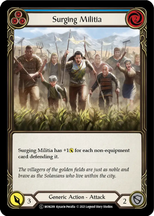 Surging Militia (Blue) [Monarch Unlimited] Unlimited Normal - Flesh And Blood Single