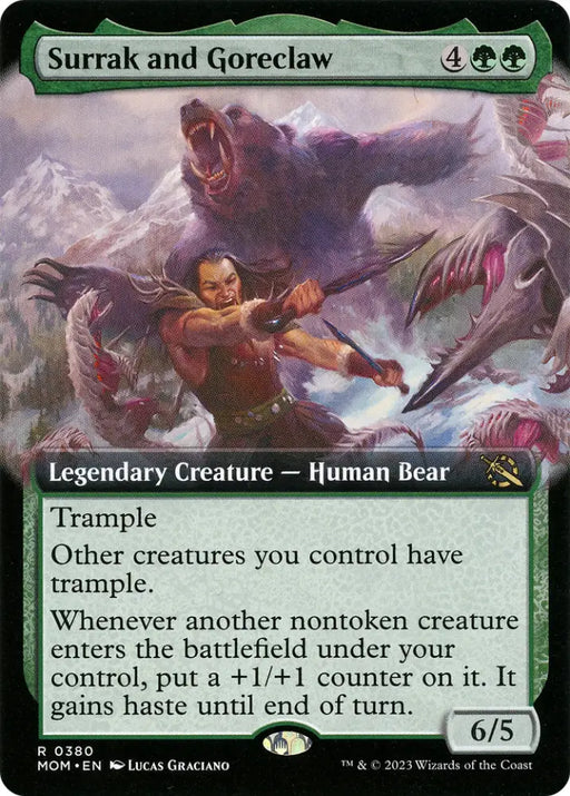 Surrak and Goreclaw (Extended Art) [March of the Machine] - MTG Single