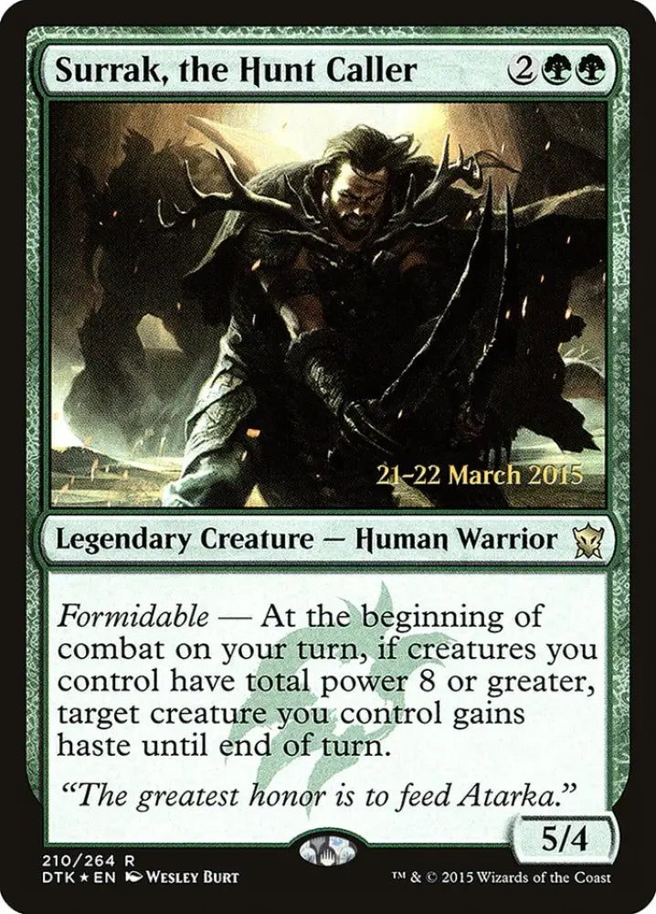 Surrak the Hunt Caller [Dragons of Tarkir Prerelease Promos] - MTG Single