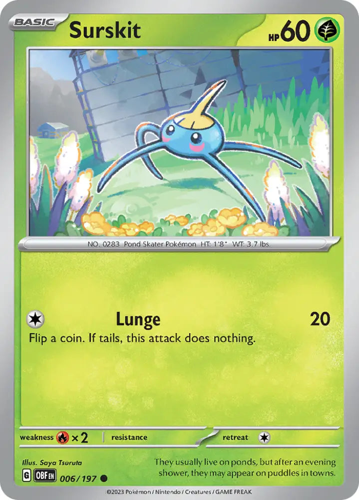 Surskit (006/197) [Scarlet & Violet: Obsidian Flames] - Pokemon Single