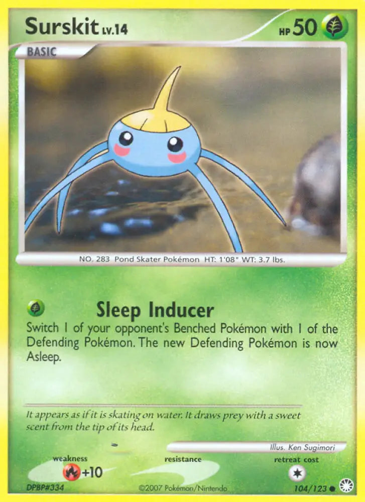 Surskit (104/123) [Diamond & Pearl: Mysterious Treasures] - Pokemon Single