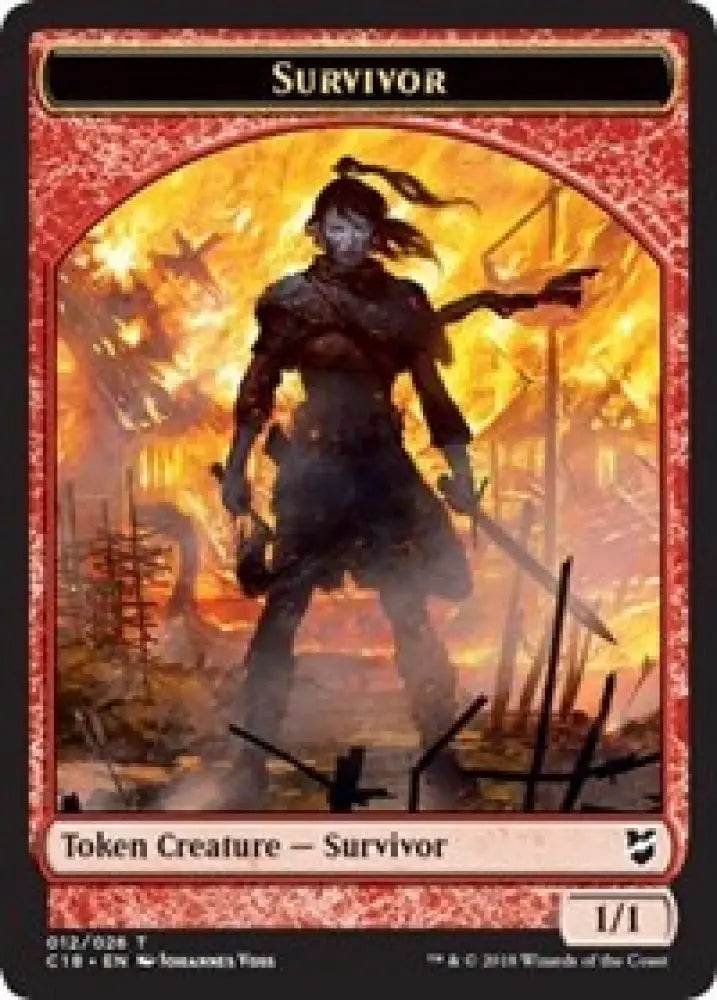 Survivor // Myr (023) Double-Sided Token [Commander 2018 Tokens] - MTG Single