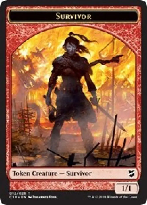 Survivor // Myr (023) Double-Sided Token [Commander 2018 Tokens] - MTG Single