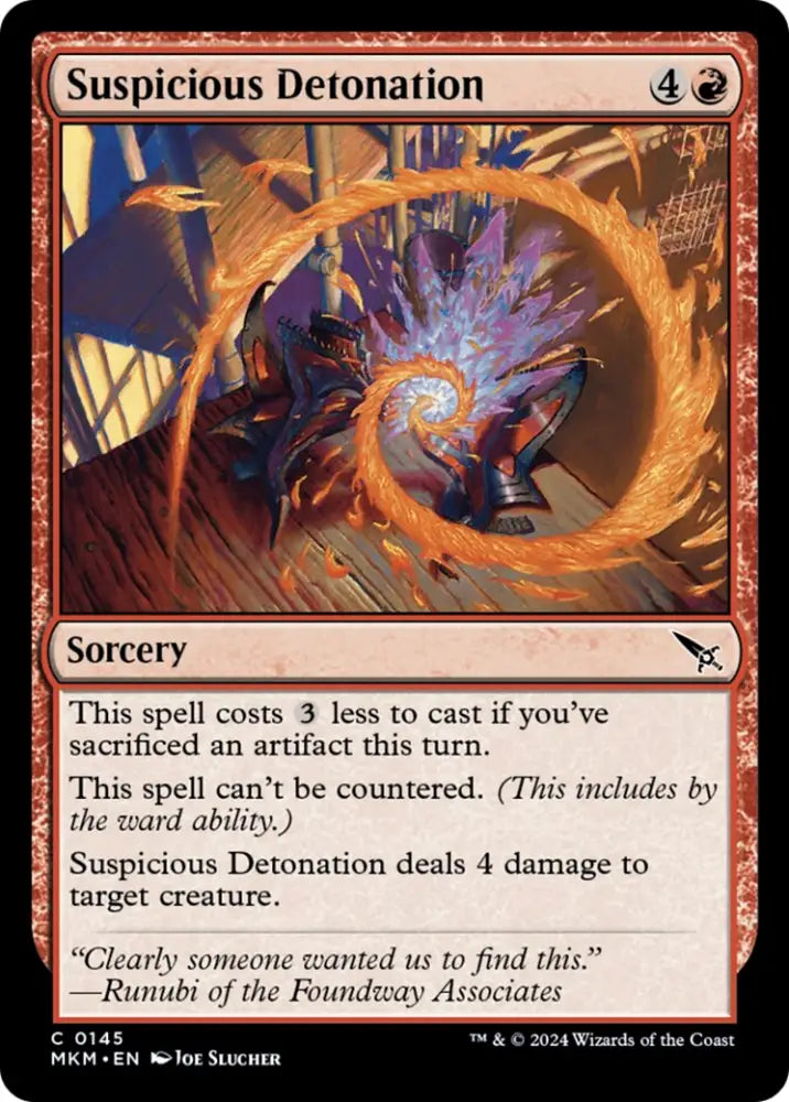 Suspicious Detonation [Murders at Karlov Manor] - MTG Single