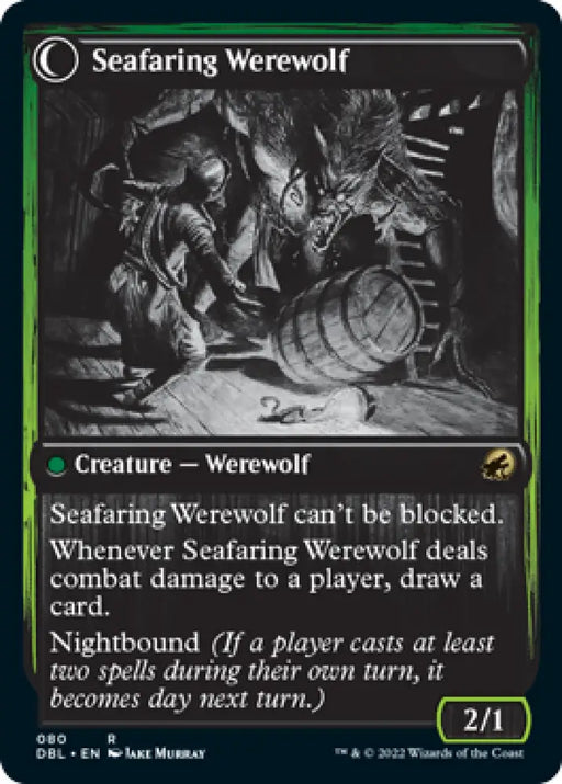 Suspicious Stowaway // Seafaring Werewolf [Innistrad: Double Feature] - MTG Single