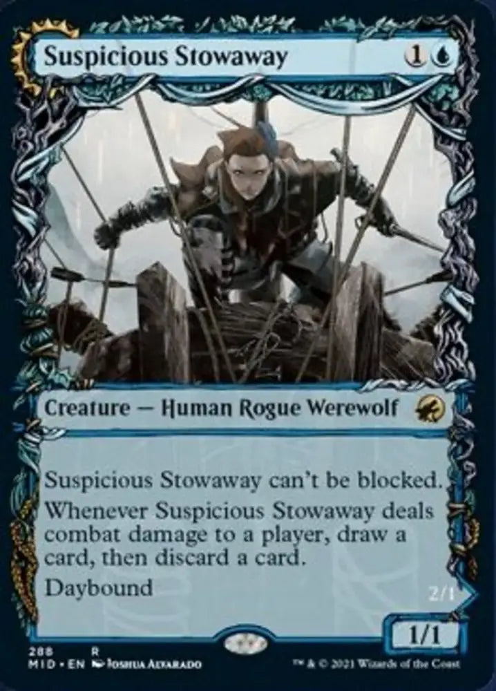 Suspicious Stowaway // Seafaring Werewolf (Showcase Equinox) [Innistrad: Midnight Hunt] - MTG Single