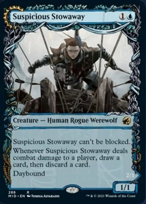 Suspicious Stowaway // Seafaring Werewolf (Showcase Equinox) [Innistrad: Midnight Hunt] - MTG Single
