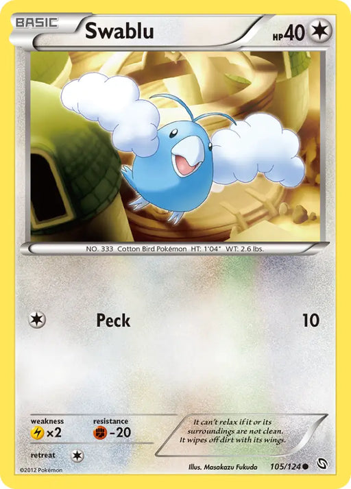 Swablu (105/124) [Black & White: Dragons Exalted] - Pokemon Single