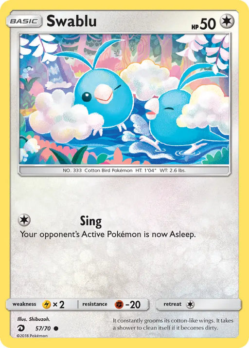 Swablu (57/70) [Sun & Moon: Dragon Majesty] - Pokemon Single